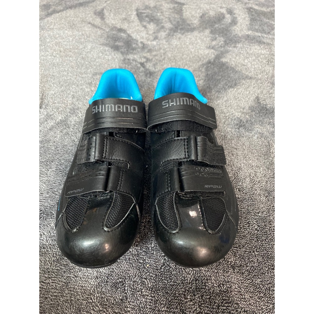 Shimano RP2W Women's Road Cycling /Spin Class Shoes Black Blue Size 39 7.5
